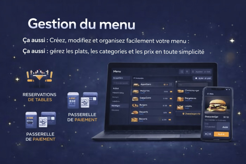 Gestion du menu